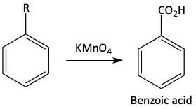 KMnO4 oxidation of alkyl benzene for form benzoic acid