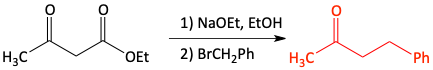acetoacetic acid and malonic ester synthesis problem answer