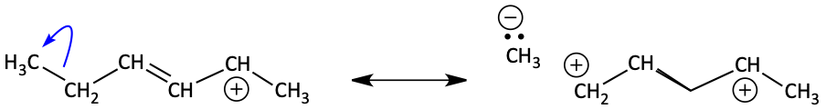 Incorrect movement of electrons to make resonance form