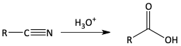 Carboxylic acids from the hydrolysis of nitriles