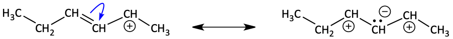 Incorrect movement of electrons to make resonance form