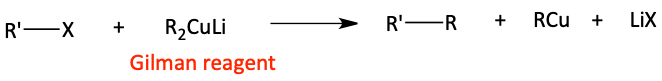 Nucleophilic attack with Gilman reagent