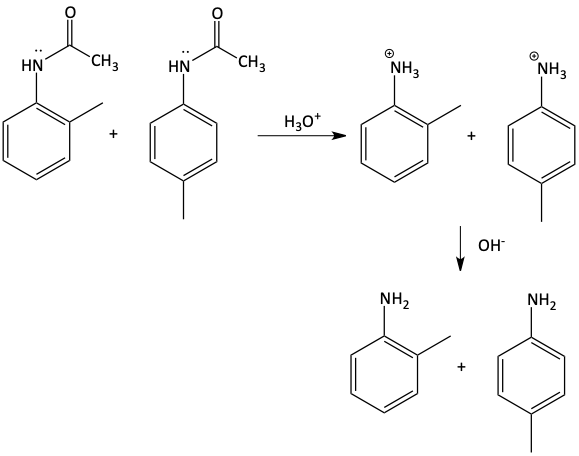 deprotection of amido benzene to aniline