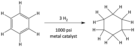 Hydrogenation of benzene