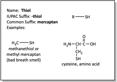 Thiol flash card