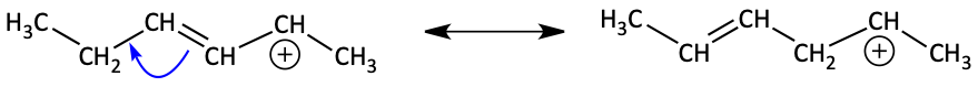Incorrect movement of electrons to make resonance form