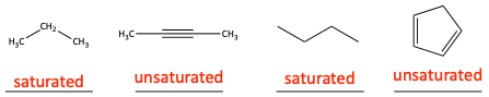 saturated or unsaturated alkane problem