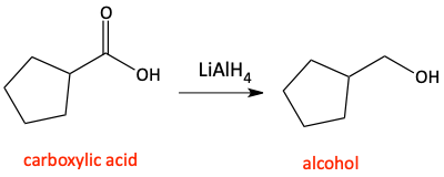 Reduction of carboxylic acid to alcohol