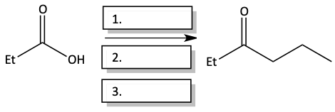 Ketone from carboxylic acid problem