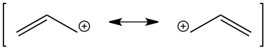 Resonance form of carbocation