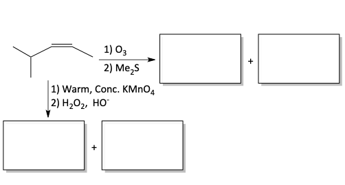 oxidation of alkene and alkyne problem