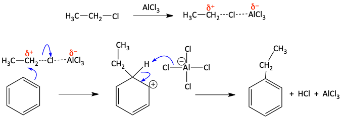 Friedel-Crafts with ethyl chloride