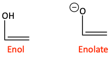 enol and enolate