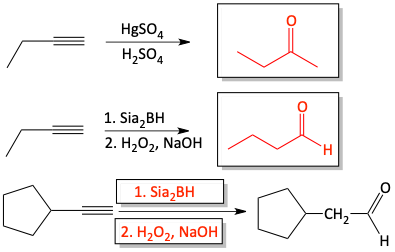 hydration of alkyne problem answered