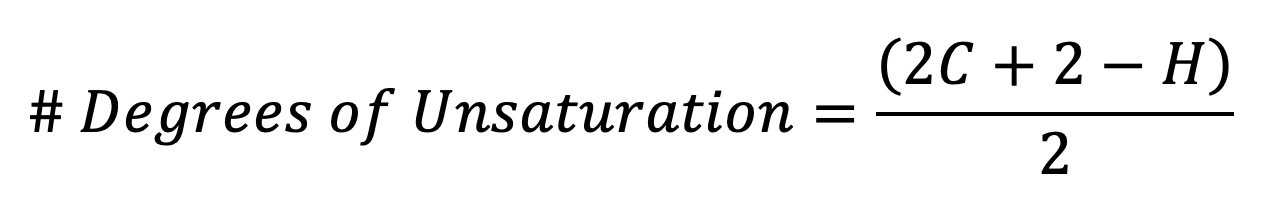 Degrees of unsaturation calculation