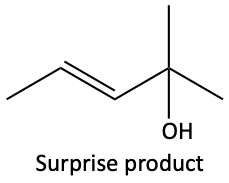 A surprising alkene, alcohol product formed