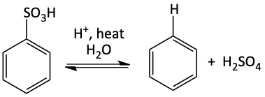 desulfonation of benzene