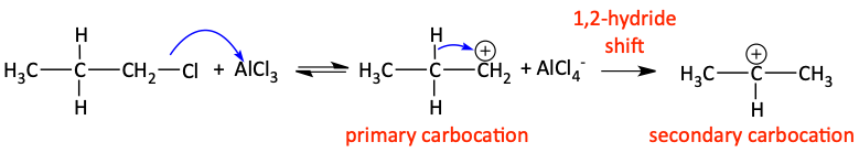 propyl carbocation rearrangement