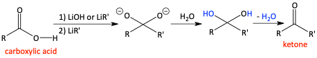 Carboxylic acid to ketone