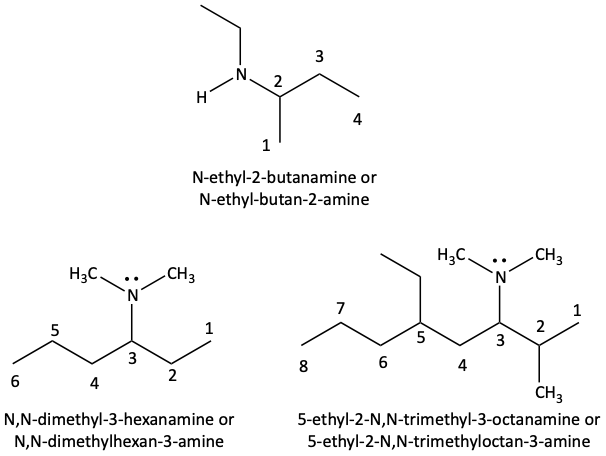 Naming amines