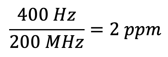 Calculation of ppm