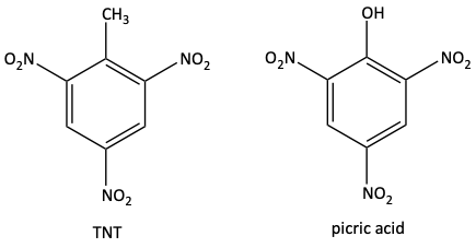 TNT and picric acid