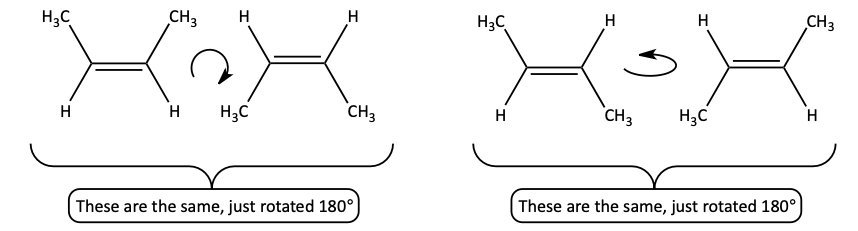 Cis and trans alkenes