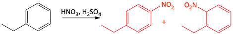 Nitration of alkyl benzene answer