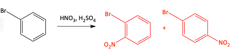 Nitration of bromobenzene answer