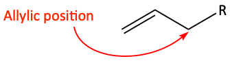 allylic position