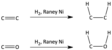 Raney Nickel and hydrogen reductions