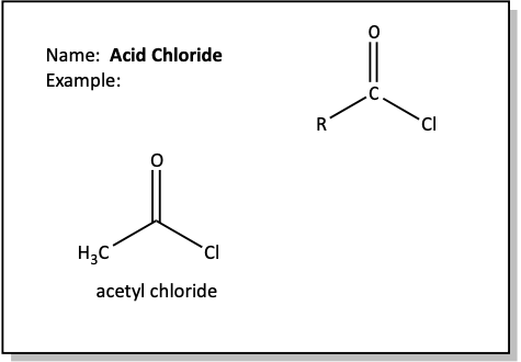 Acid chloride flash card