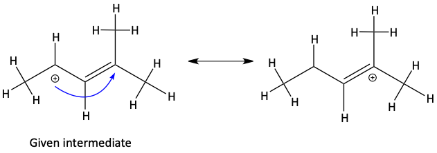 Incorrect movement of cation in attempt to make resonance form