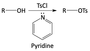 Tosylation of alcohol with pyridine as base