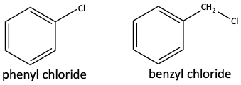 phenyl chloride, benzyl chloride