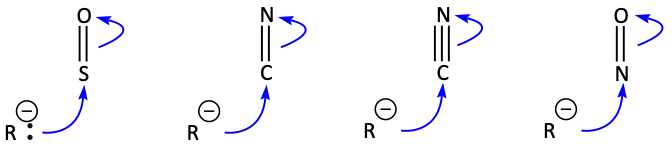 Non-carbonyl functional groups attacked by Grignard reagent