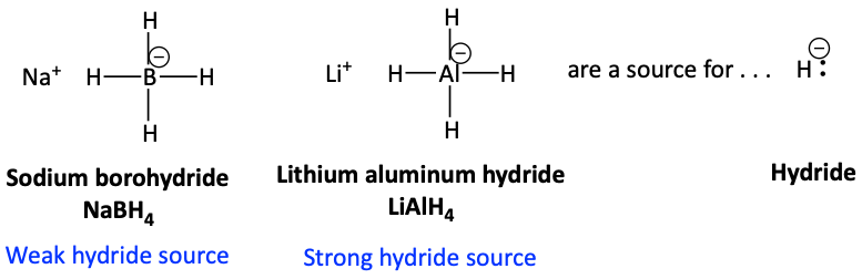 Sodium borohydride and lithium aluminum hydride