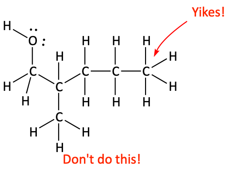 Avoid five bonds on a carbon atom