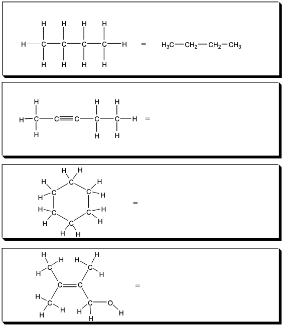 Drawing condensed structural formula problem